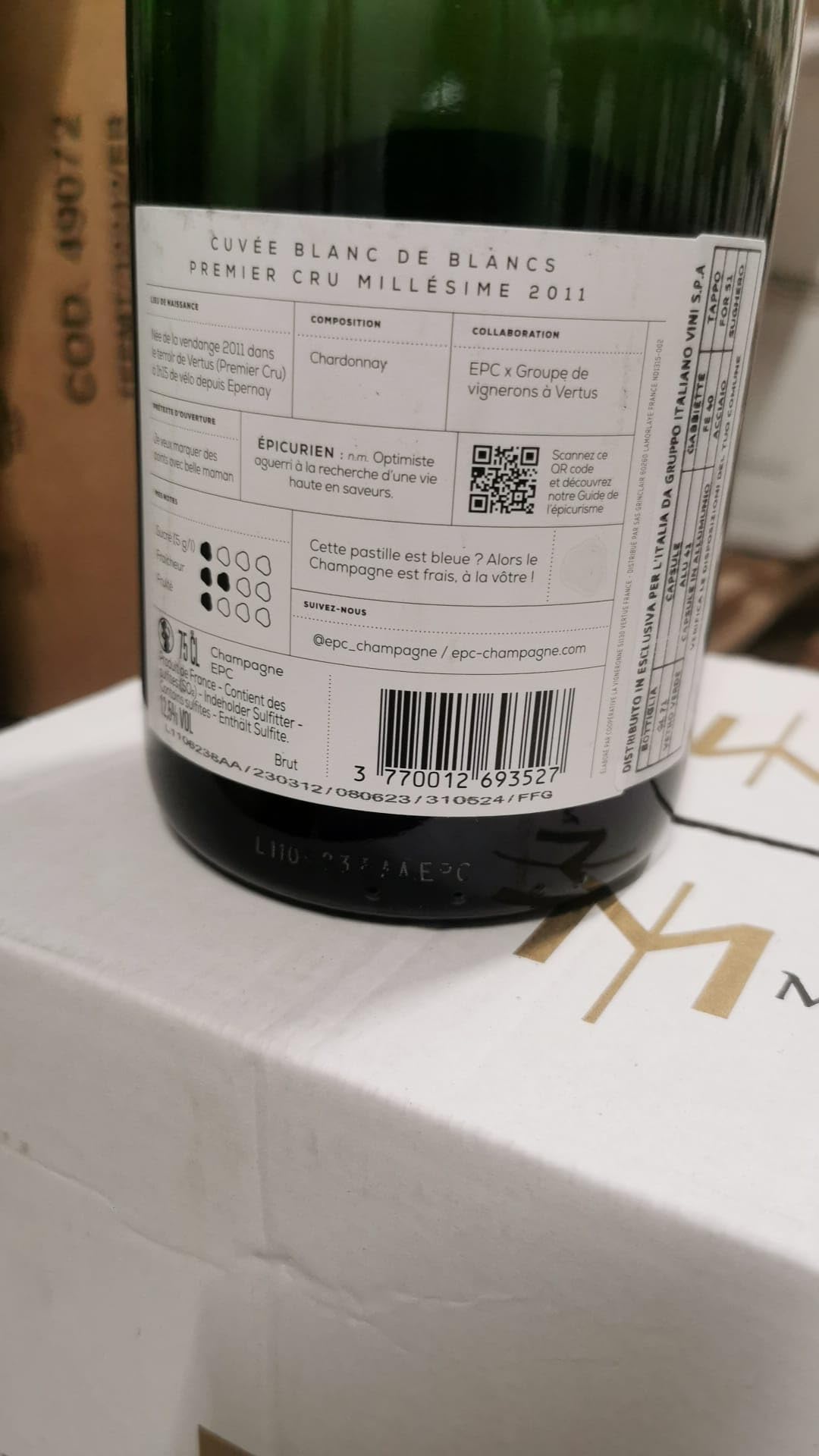 EPC Blanc de Blancs Premier Cru Millésimé 2011 - Spumante Bianco, 750 ml
