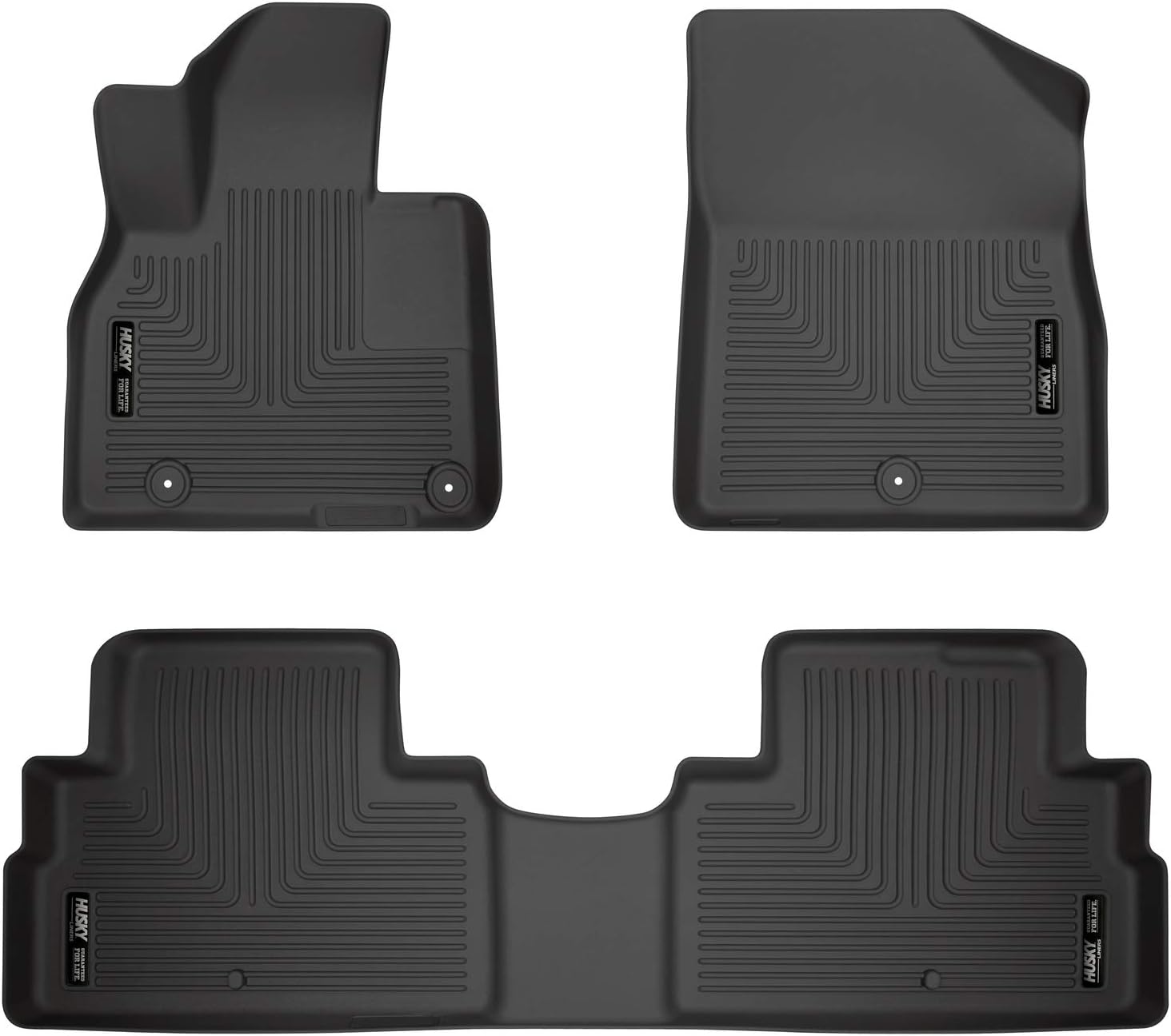 Husky Liners Weatherbeater Floor Liners for 2020-2025 Kia Telluride Front & 2nd Row - Black Custom Fit 95691