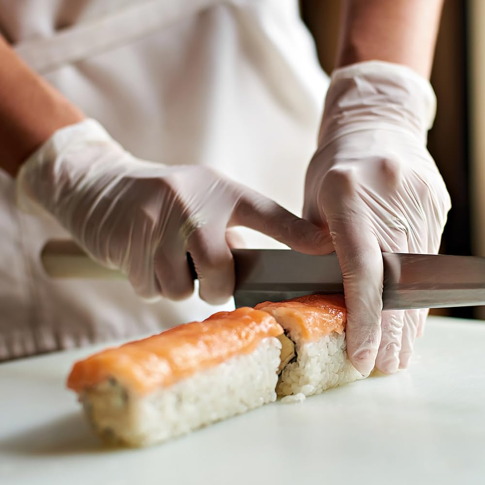 FRANZ MENSCH Hygonorm rękawice nitrylowe Allfood Safe, białe, rozm. 10/XL | bez talku, 2500 sztuk, jednorazowe rękawiczki bez lateksu, jednorazowe rękawiczki przeznaczone do kontaktu z żywnością