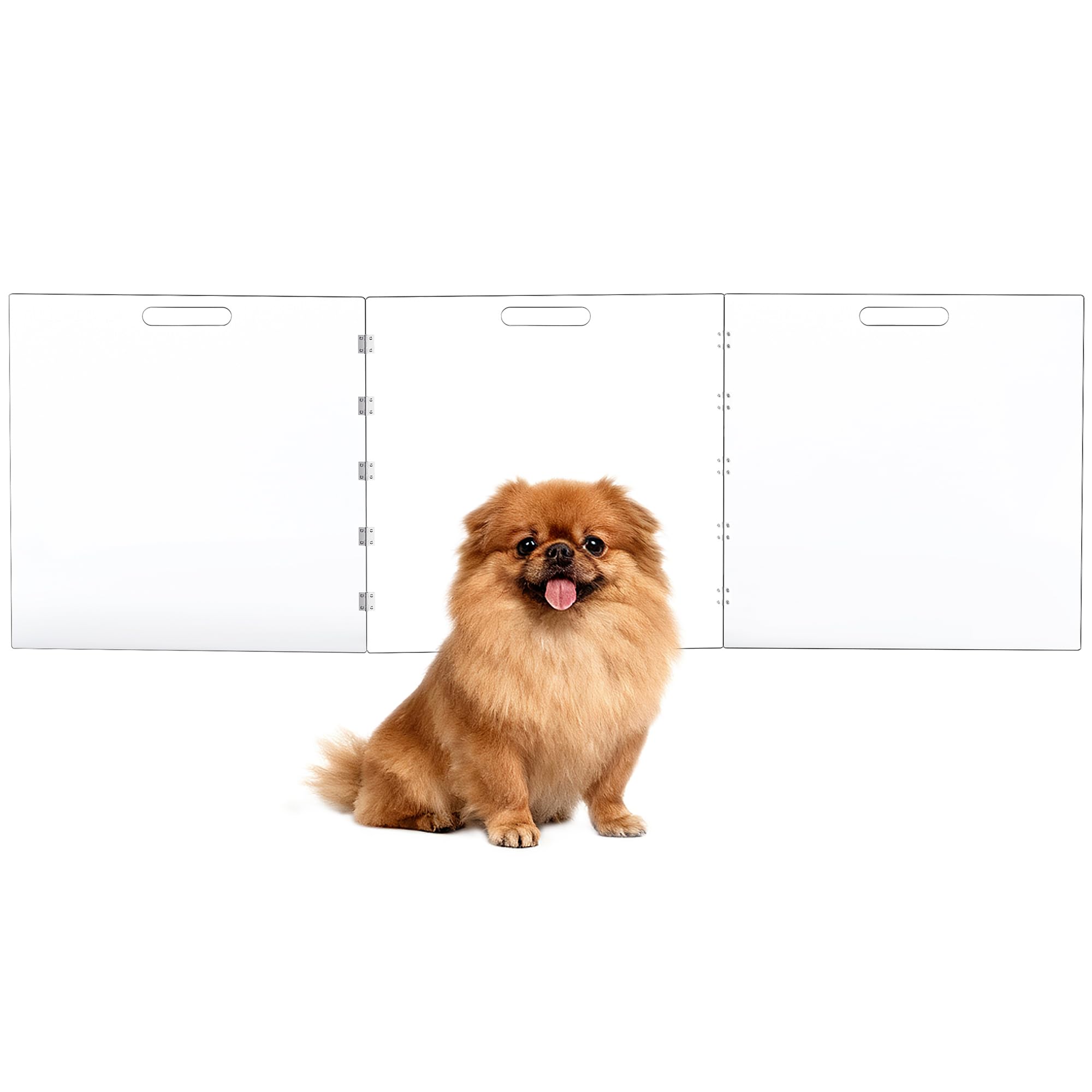 Acryl Hundegitter, Absperrgitter Hund, welpengitter Hund, Treppenschutzgitter ohne Bohren, absperrung für Türöffnungen innen, Welpen- und Katzenzaun (3 Paneele)