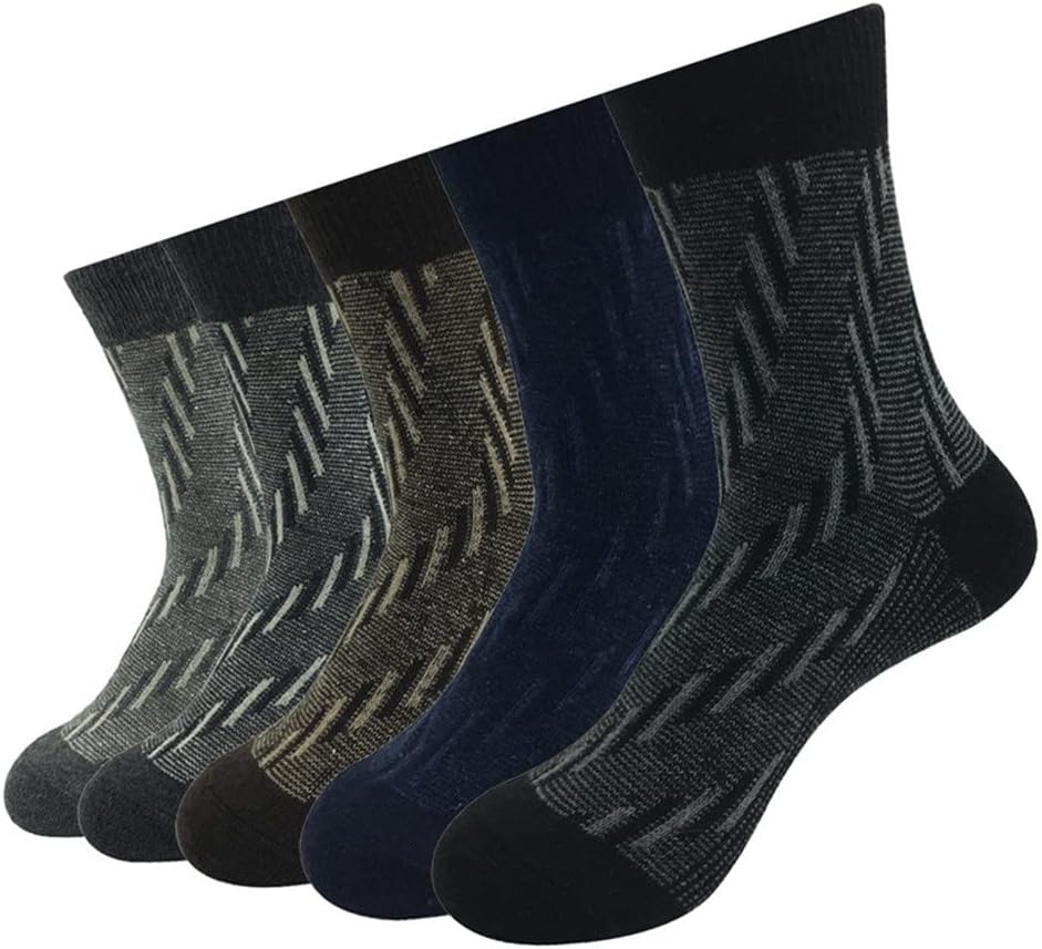 ASXDCP 5ペア/ロットウールの靴下男性暖かい冬のカシミア通気性のカジュアル男性の父の誕生日プレゼント