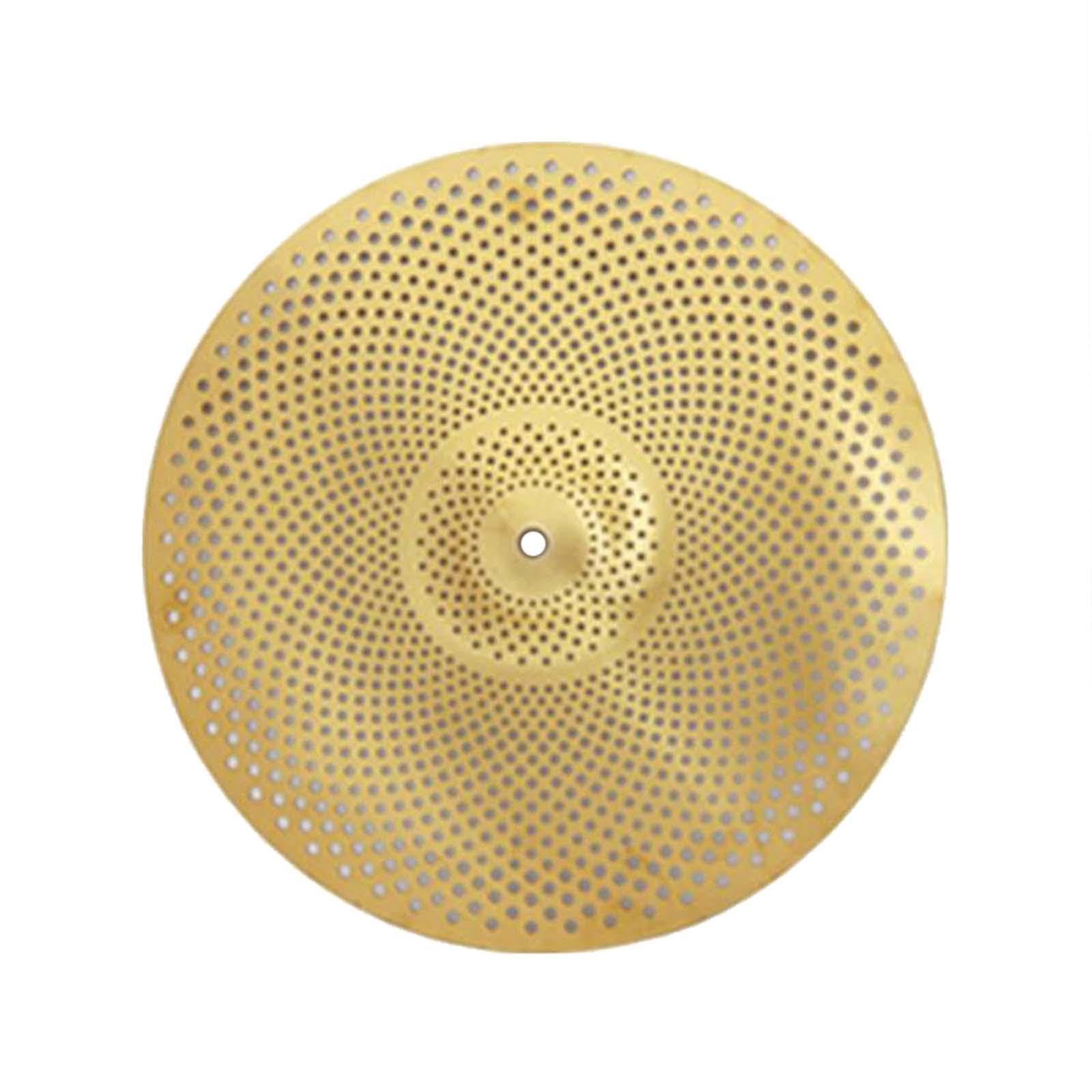 Cymbale d'entraînement Whisper : outil indispensable pour les batteurs souhaitant le bruit tout en perfectionnant leur technique à domicile, Or, 18 pouces