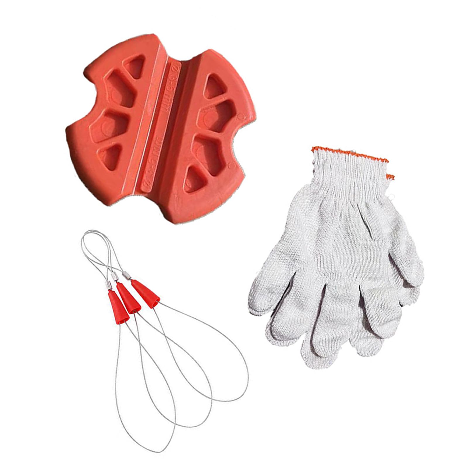 Jsghgdf Flexible Pull Guide Clip Set For Wire Threading And Home Wiring, Molded Pulling Helper With Work Gloves For Electrical Installation Tasks Wire Pulling Clip Cable Threading Helper Electric Pull Tool