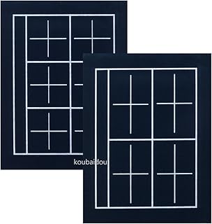 弘梅堂 書道下敷き 半紙 紺 両面罫線入り 高級フェルト2mm 【名前欄あり】 D