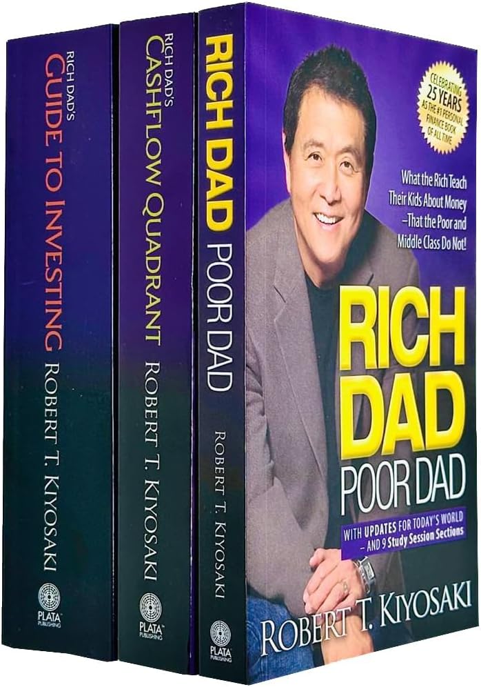 Robert Kiyosaki Rich Dad Poor Dad 3 Books Collection Set [Rich Dad Poor Dad, Rich Dad's Cashflow Quadrant & Rich Dad's Guide to Investing].
