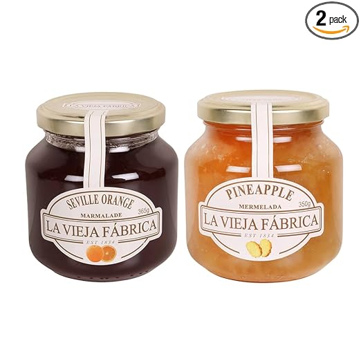 LA VIEJA FABRICA JAM Combo Pack of Pineapple jam 350G and Orange jam 365G