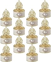 Vista 1 de 12 cajas doradas para recuerdos de fiesta, caja de dulces de lujo, caja decorativa para golosinas, estilo europeo, contenedor para boda, cumpleaños