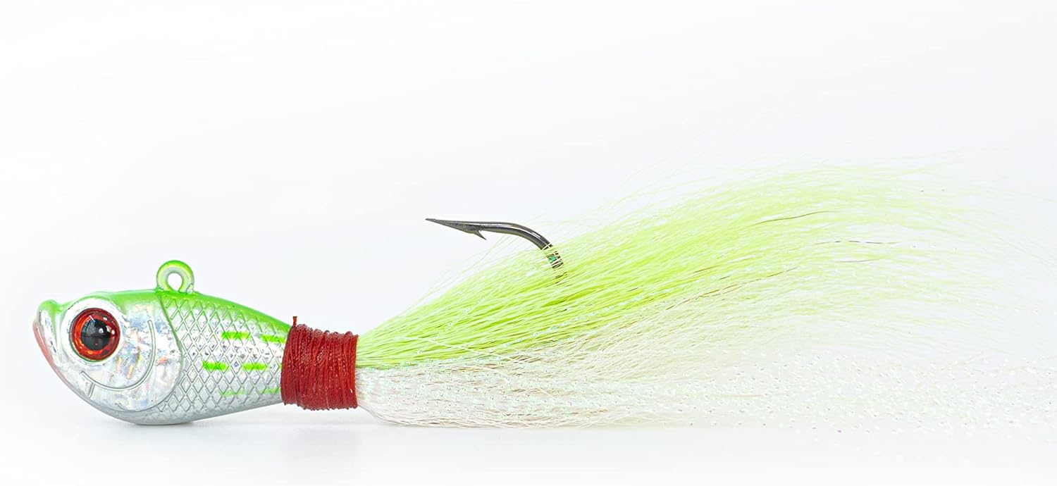 Amazon.com : BLUEWING Bucktail Jig with High Carbon Steel Hook 2pcs