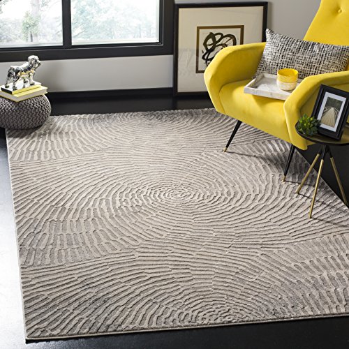 SAFAVIEH Modern Teppich für Wohnzimmer, Esszimmer, Schlafzimmer - Meadow Collection, Kurzer Flor, Taupe, 201 X 274 cm SAFAVIEH Modern Teppich für Wohnzimmer, Esszimmer, Schlafzimmer - Meadow Collection, Kurzer Flor, Taupe, 201 X 274 cm