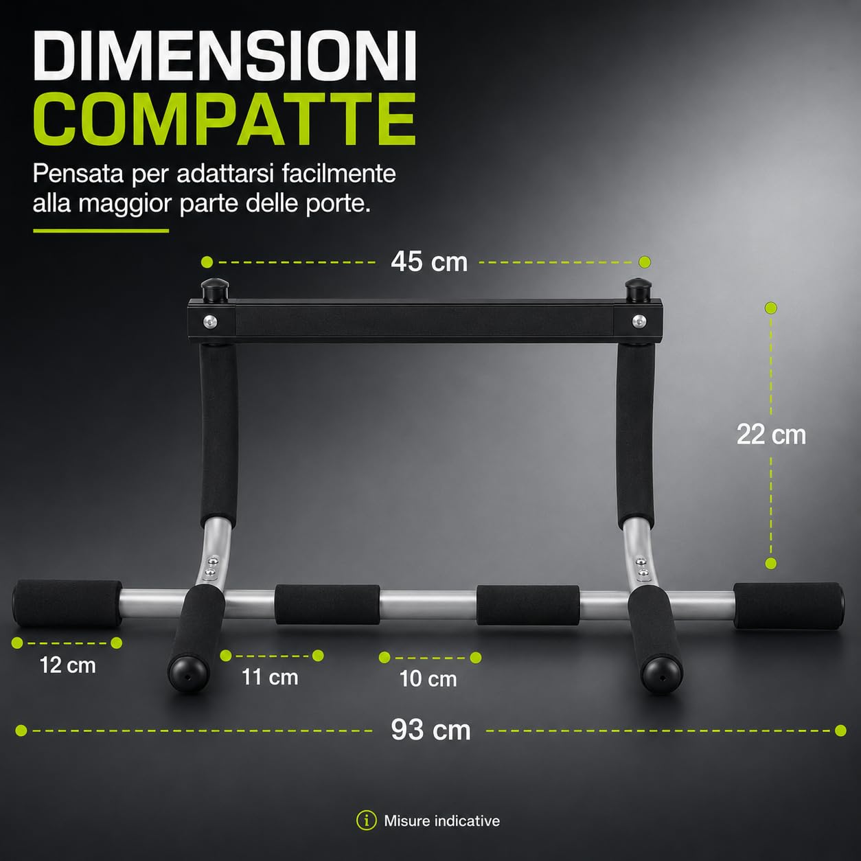 Barra per Trazioni da Porta, Sbarra Pull Up Multifunzione per Allenamento Casa, Attrezzo Fitness per Addominali, Schiena, Braccia e Allenamento Corpo