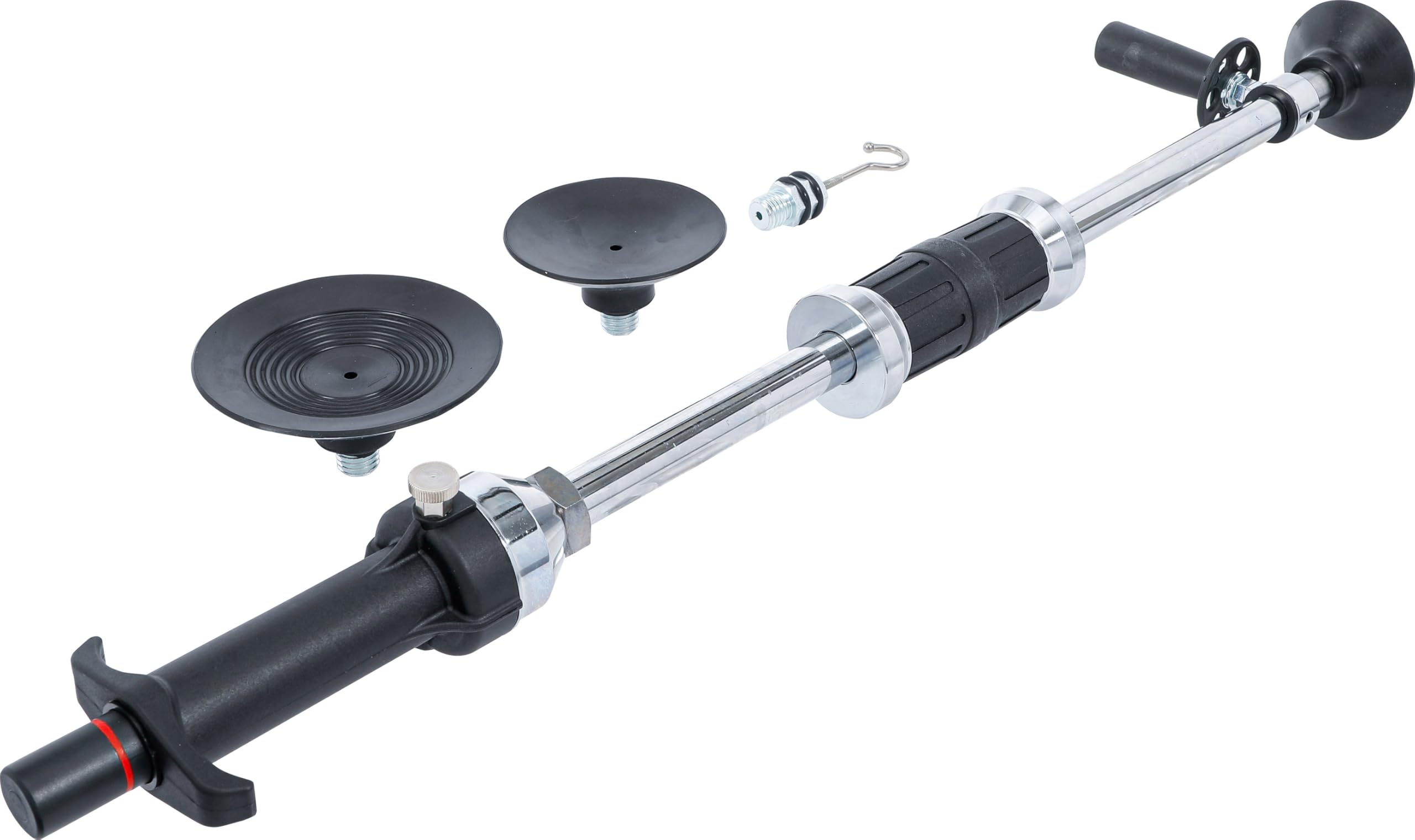 BGS 8703 | Vakuum-Ausbeul-Satz | Gleithammer | Handpumpe | 3 Saugköpfe | Saugköpfe Ø 70, 100, 125 mm | Gleithammergewicht 1100 g | unabhängig von Druckluftsystemen
