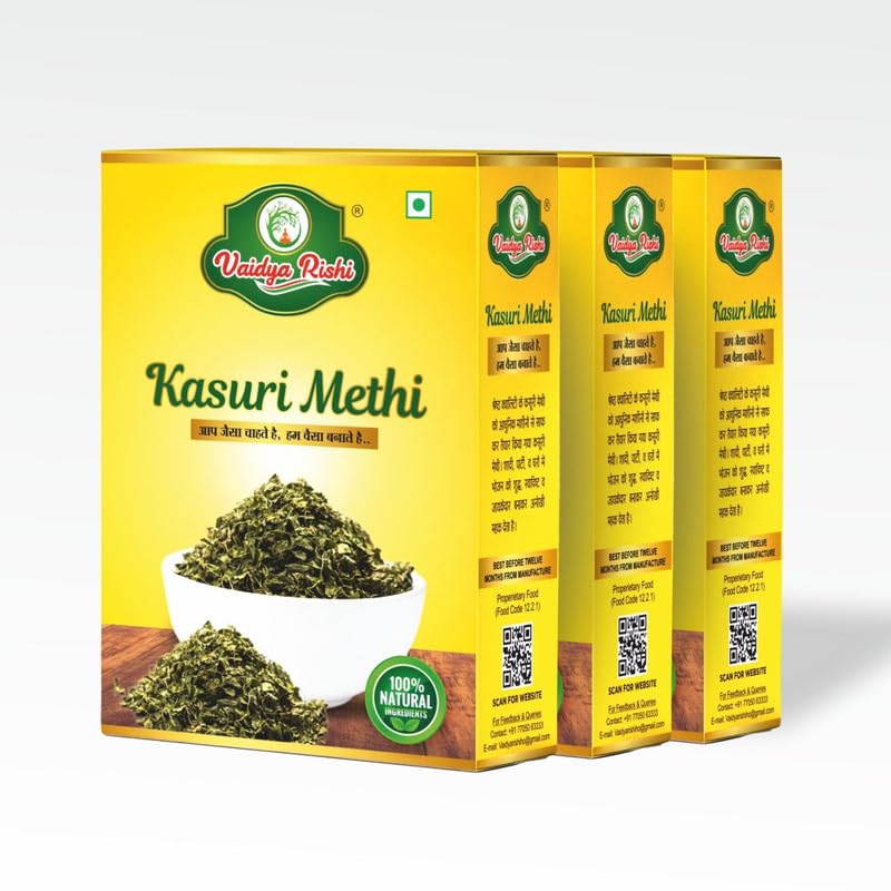 VAIDYA RISHI Kasuri Methi 50g Pack of 3 | Premium Herb for Rich Flavor Enhancement-image-14