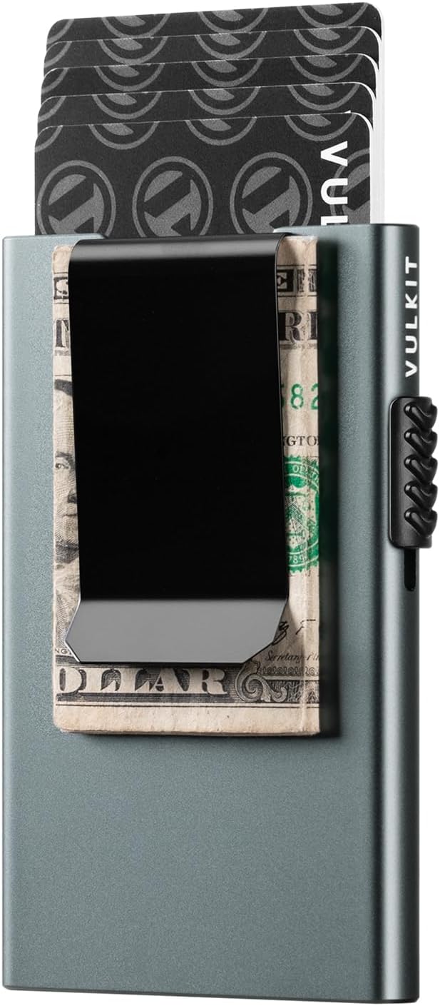 VULKIT Card Wallet for Men Credit Card Holder RFID Blocking Pop Up Card Holder Women Minimalist Wallet Slim RFID Wallet
