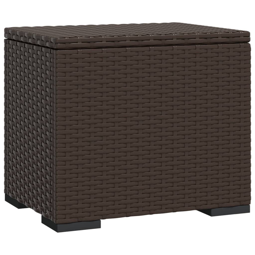 PE Rattan Footstool VidaXL Black Ottoman With Cushion - Poly Rattan ...