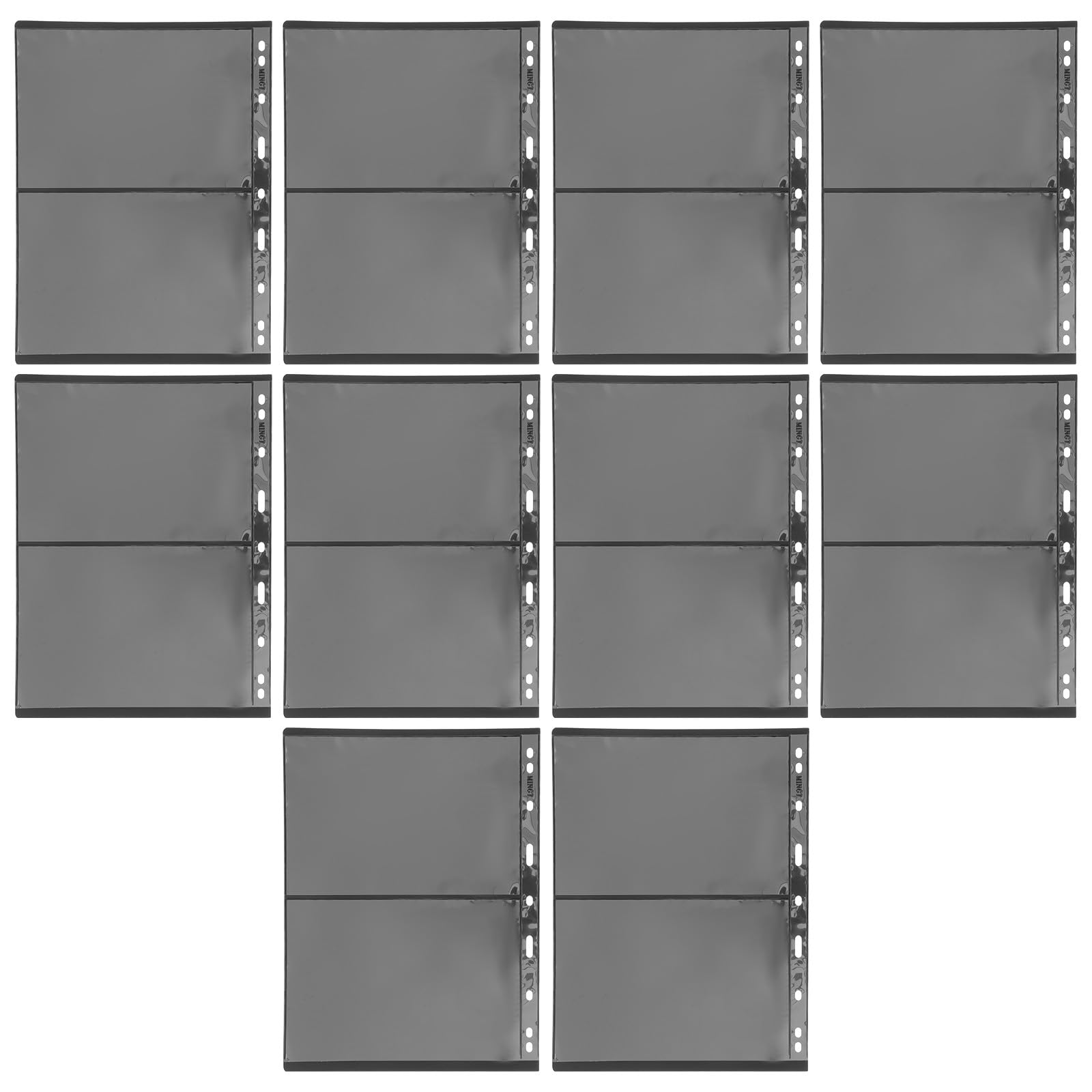 Beavorty Album de Timbres Noir Pvc Transparent 10 Pochettes Double Face Faciles à Utiliser pour Collection de Timbres et Photos