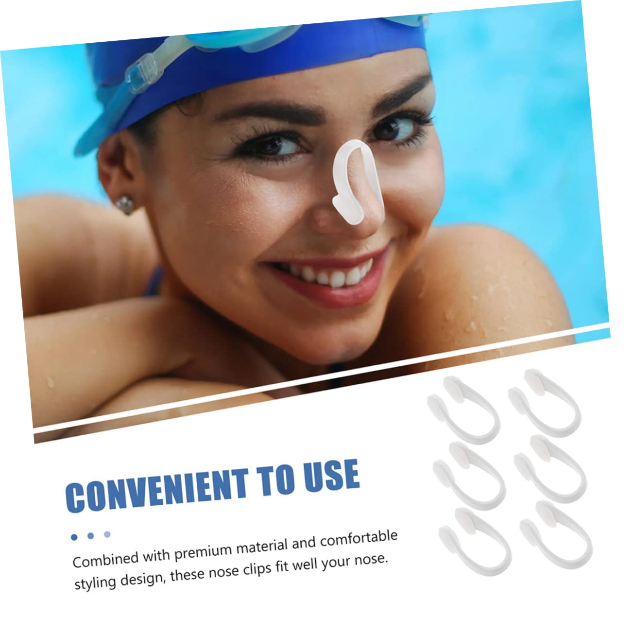 Clip Nasal De Natación Resistente De Unidades con Estuche Accesorio Conveniente para Nadadores Previene La Entrada De Agua Adultos Diseño Ergonómico Y Piel Color