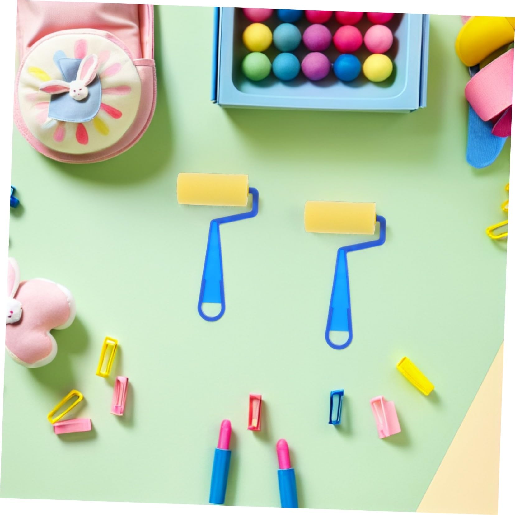 ULTECHNOVO 20 Piezas Kit de Rodillos de Esponja para Pintura Infantil Pinceles para Graffiti y Manualidades Herramientas Reutilizables para Proyectos DIY y Decoración Fomenta Habilidades