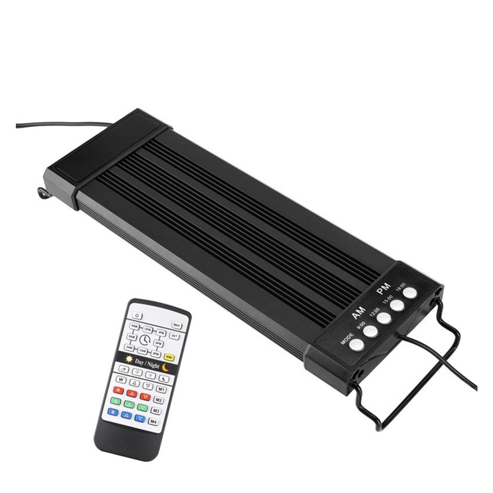 oświetlenie akwarium Akwarium LED Reef Light 24/7 Godzina Ściemniacz o pełnym spektrum Lampa do wzrostu roślin Wschód słońca Zachód słońca Marine Fish Tank Light RGB do akwarium roślinnego(HL40A)