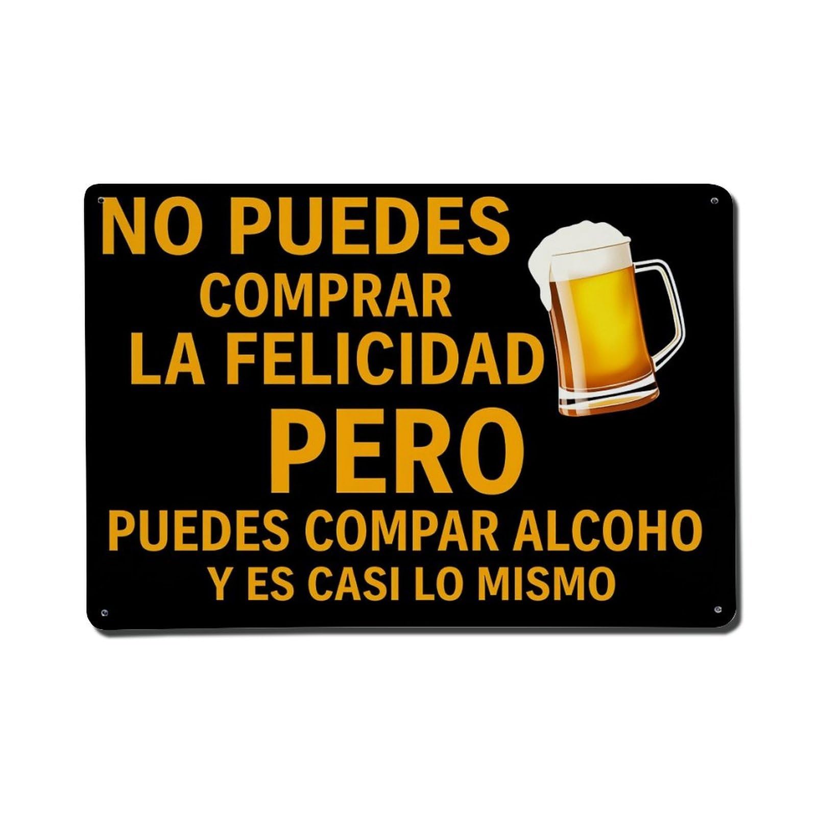 You Can't Buy Happiness But You Can Buy Alcohol And It's Almost The Same Tin Sign Vintage Metal Poster, Home Bar Garage Man Cave Cafe Indoor & Outdoor Wall Decoration 8x12Inches
