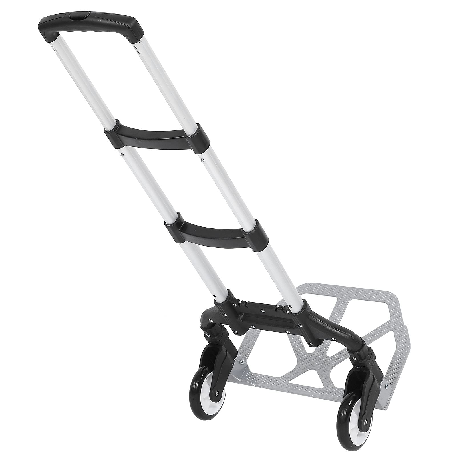Składana Ciężarówka Ręczna o Dużej Wytrzymałości 80 Kg Składana Kompaktowa Aluminiowa Ciężarówka Ręczna Wózek Bagażowy Koło Składane do Wszystkich Rodzajów Dróg