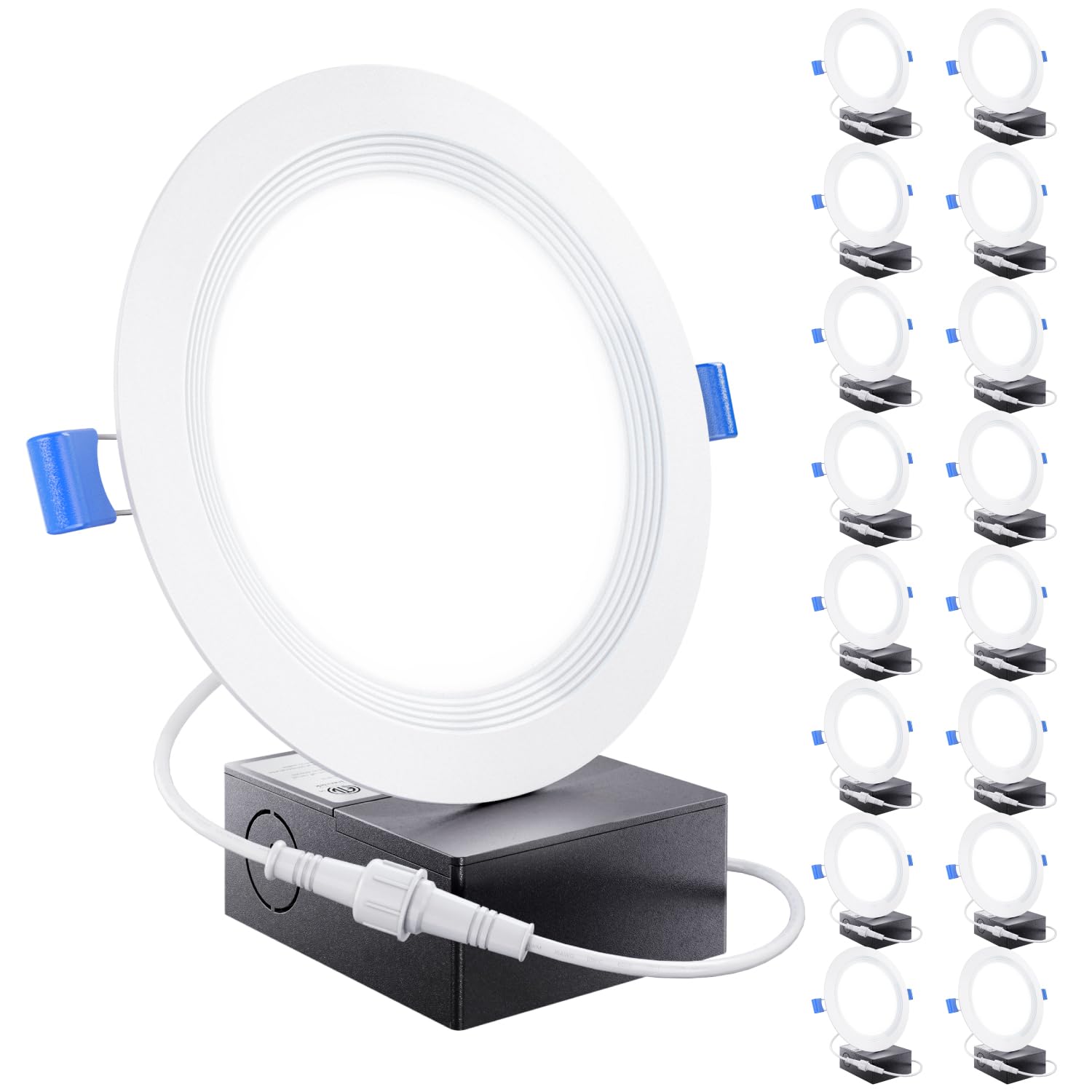 Sunco 16 Pack 6 Inch LED Recessed Light, Ceiling Canless Recessed