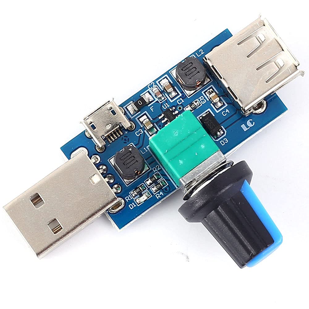 USB Fan Speed Controller Adjustable Mini DC 4V12V 5W Multi