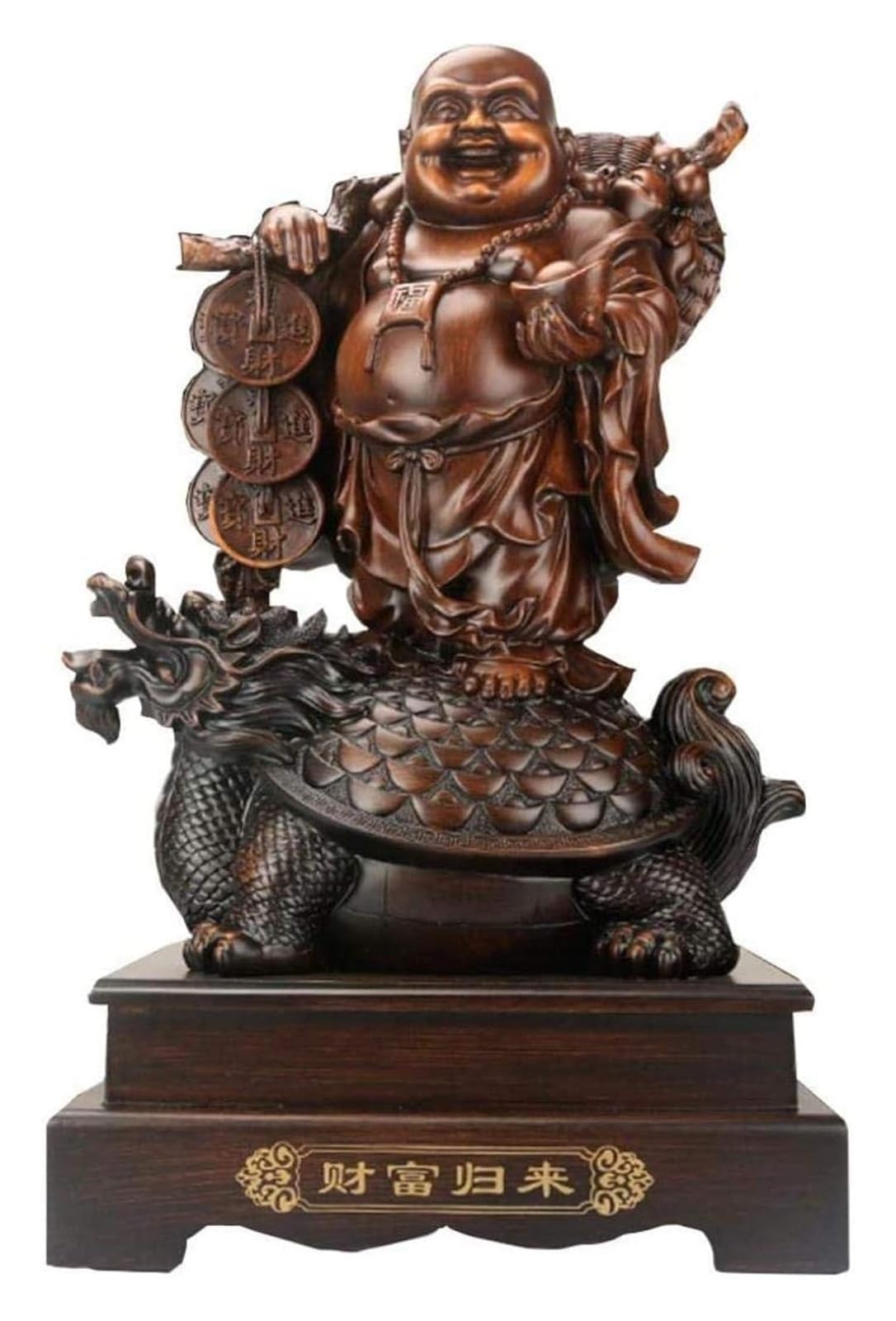 Shedie D Feng Shui Ornaments Laughing Buddha Bless Prosperity An Wealth Figurines(D)