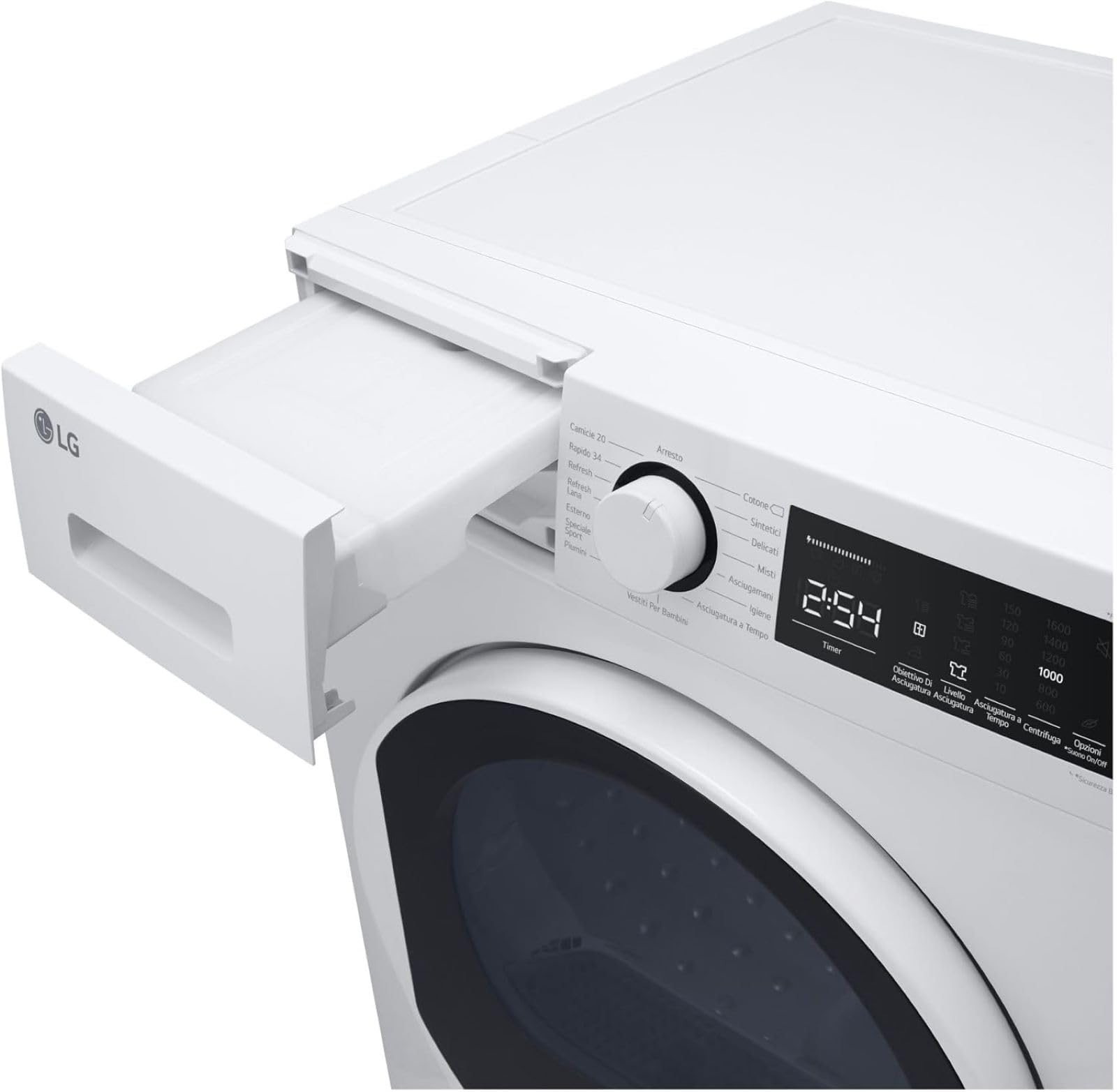 LG RH80M3AV6R Asciugatrice a Carica Frontale 8 kg, Serie M3, Classe A++, 600 x 850 x 610 mm, Condensazione con Pompa di calore, Ciclo Igiene, Sensore Asciugatura, Refrigerante R290, Bianca