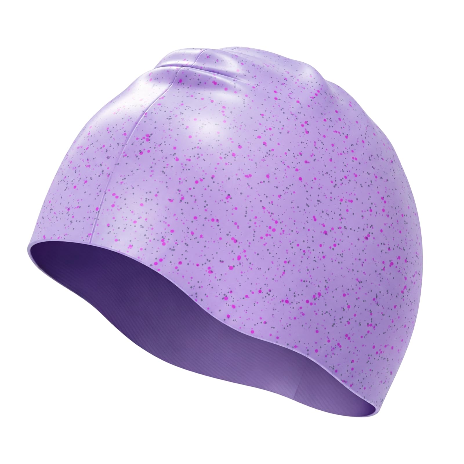 DLseego Swimming Cap for Women and Men,Durable Silicone Swimming Caps Extra Large Swim Hat for Long & Short Hair,Purple