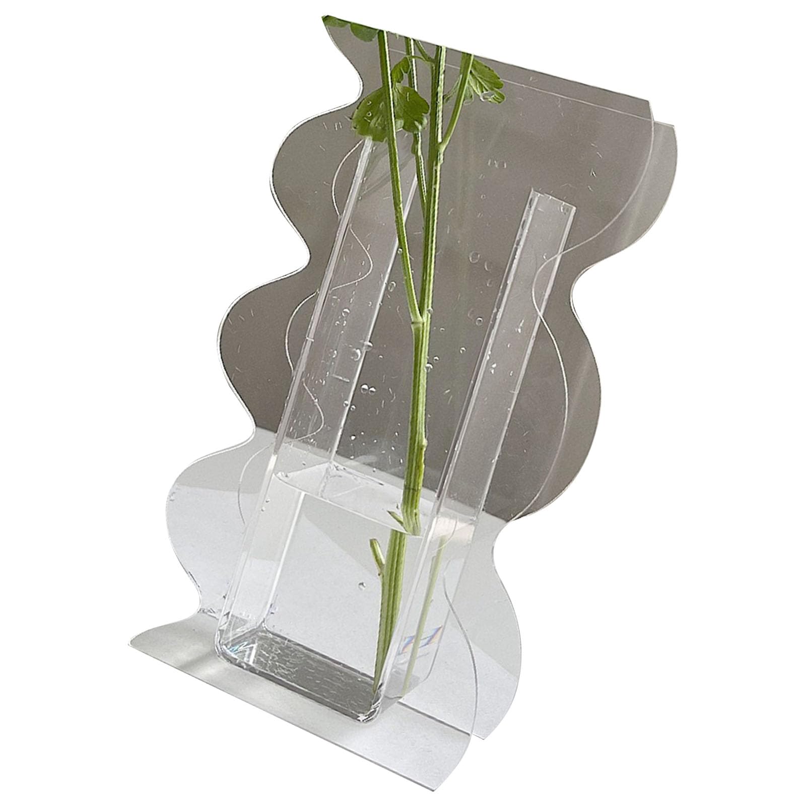 Lerpwige Creative Geometric Hydroponic Vases Shatters Resistant Acrylic Flower Container Home Accent Suitable For Centerpieces Hydroponic Planter Acrylic