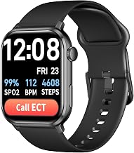 COCO Emergency Alert Smartwatch for Seniors – Fall Detection, SOS Call, Heart Rate & SpO2 Monitor, Medication Reminder, Bluetooth Calling, Caregiver App, BT2-X (2026) (Black)