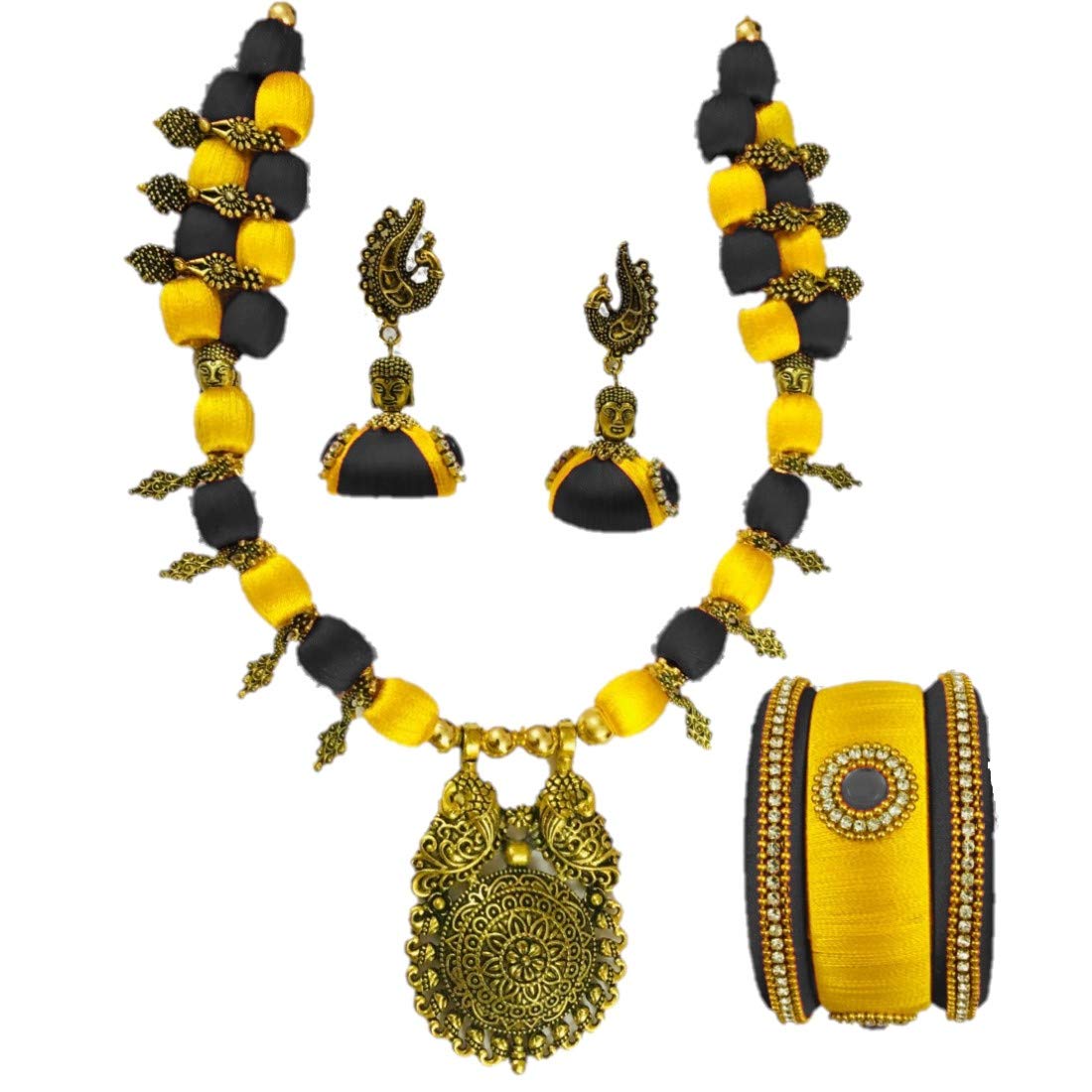 See full amazon price history chart for Ambal Silk Thread Necklace Set with Peacock Charms in yellow base (Black, 2.4) Ambal Silk Thread Necklace Set with Peacock Charms in yellow base (Black, 2.4) (B0888VV6C5) Amazon Price History, Amazon Price Tracker
