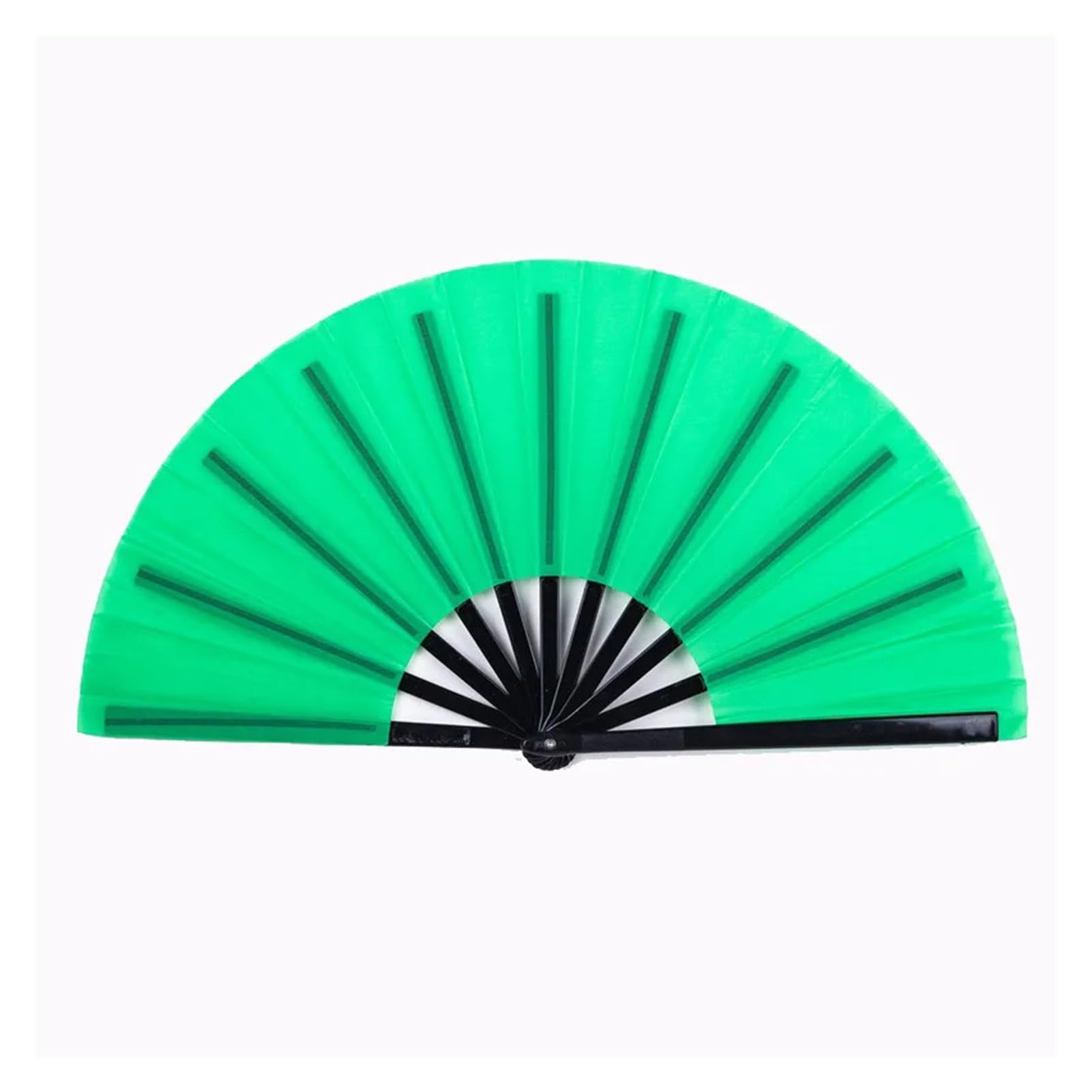 DYMKIE Large Holographic Folding Hand Line Dance Popping Fan Clap Fans Line Dancing(Green)