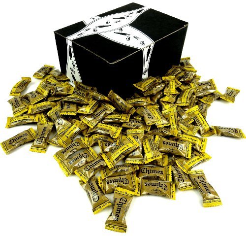 Chimes Peanut Butter Ginger Chews, 1 lb Bag in a BlackTie Box