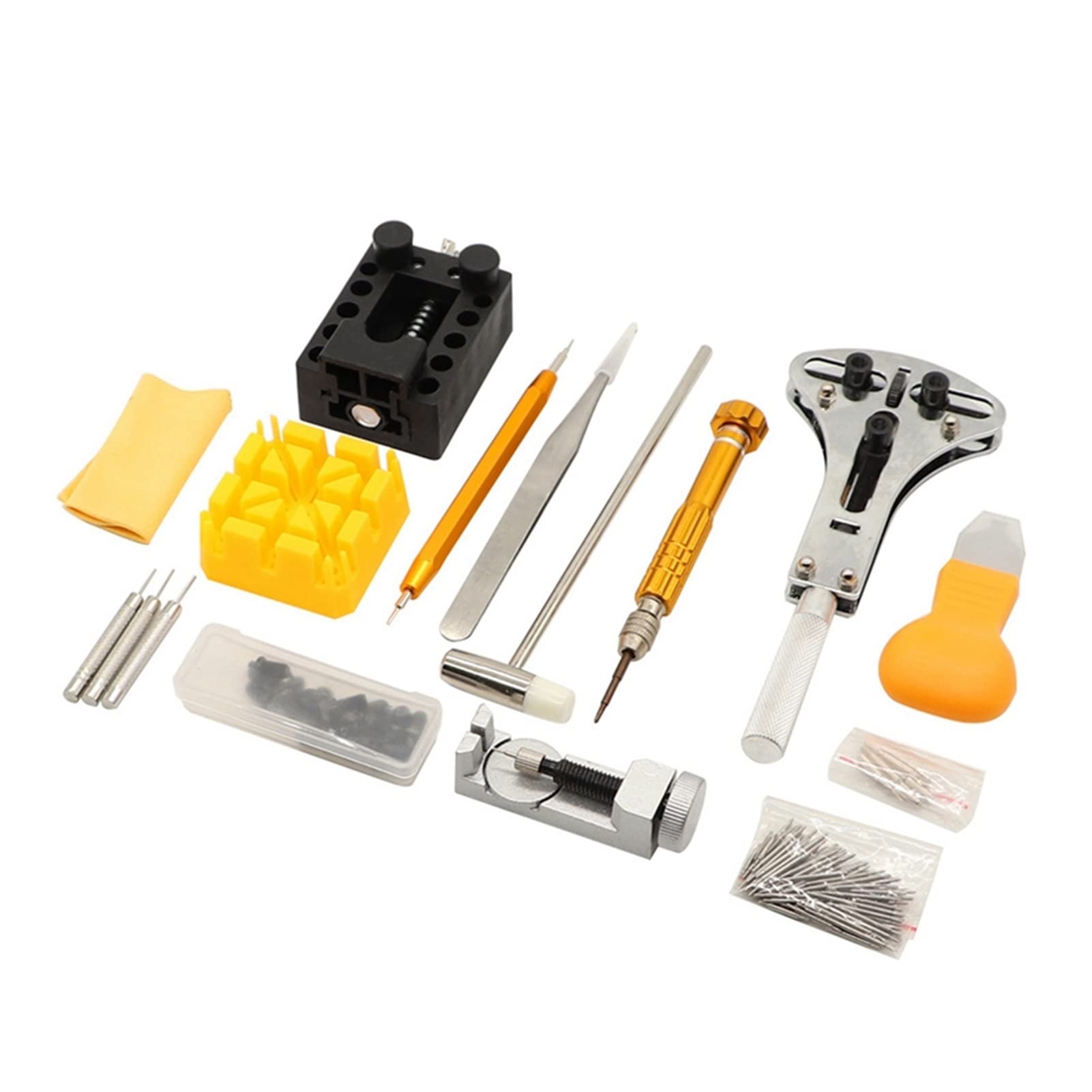 149 PCS Strumento per la riparazione degli orologi Kit di strumenti per la riparazione degli orologi Set di strumenti per la riparazione degli orologi e la sostituzione della batteria Strumento per la