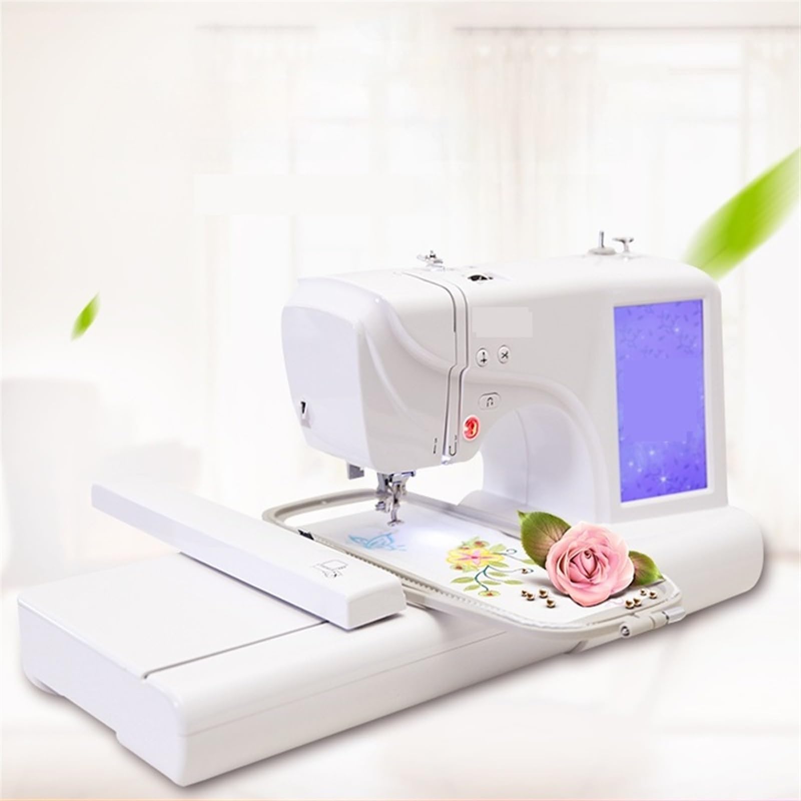 Maszyna do szycia domowego Wielofunkcyjna maszyna do szycia Haft Mechaniczna mała maszyna do haftu komputerowego 7" Ekran dotykowy LCD dla początkujących i majsterkowiczów