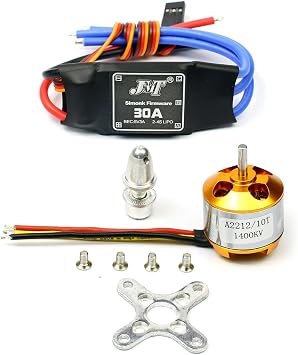 A2212 1400kv Brushless Outrunner Motor 10t+ 30a Speed Controller ESC,Rc Aircraft Kk Quadcopter UFO 1 Pack