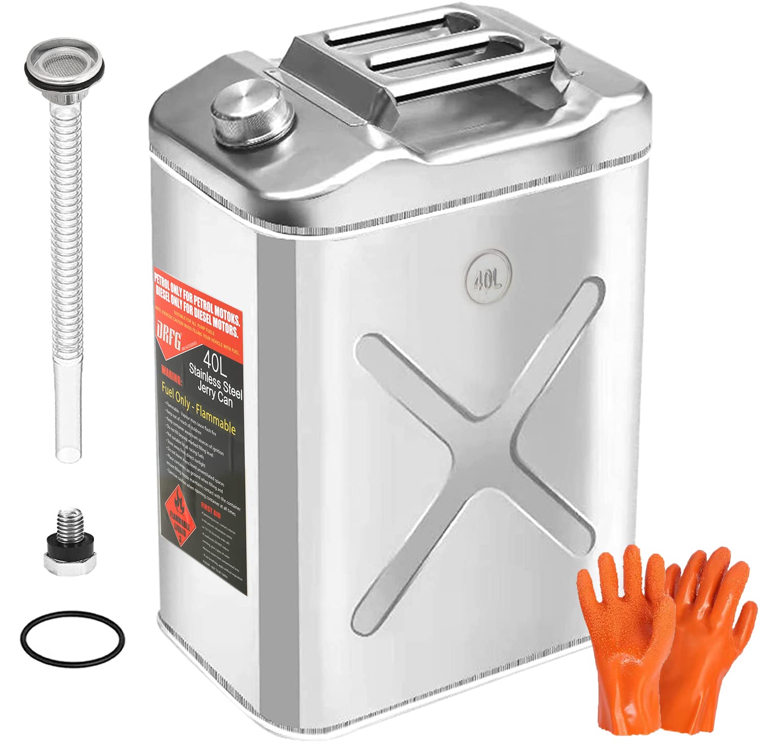 40L Stainless Steel Gas Can Amazon.in Home & Kitchen