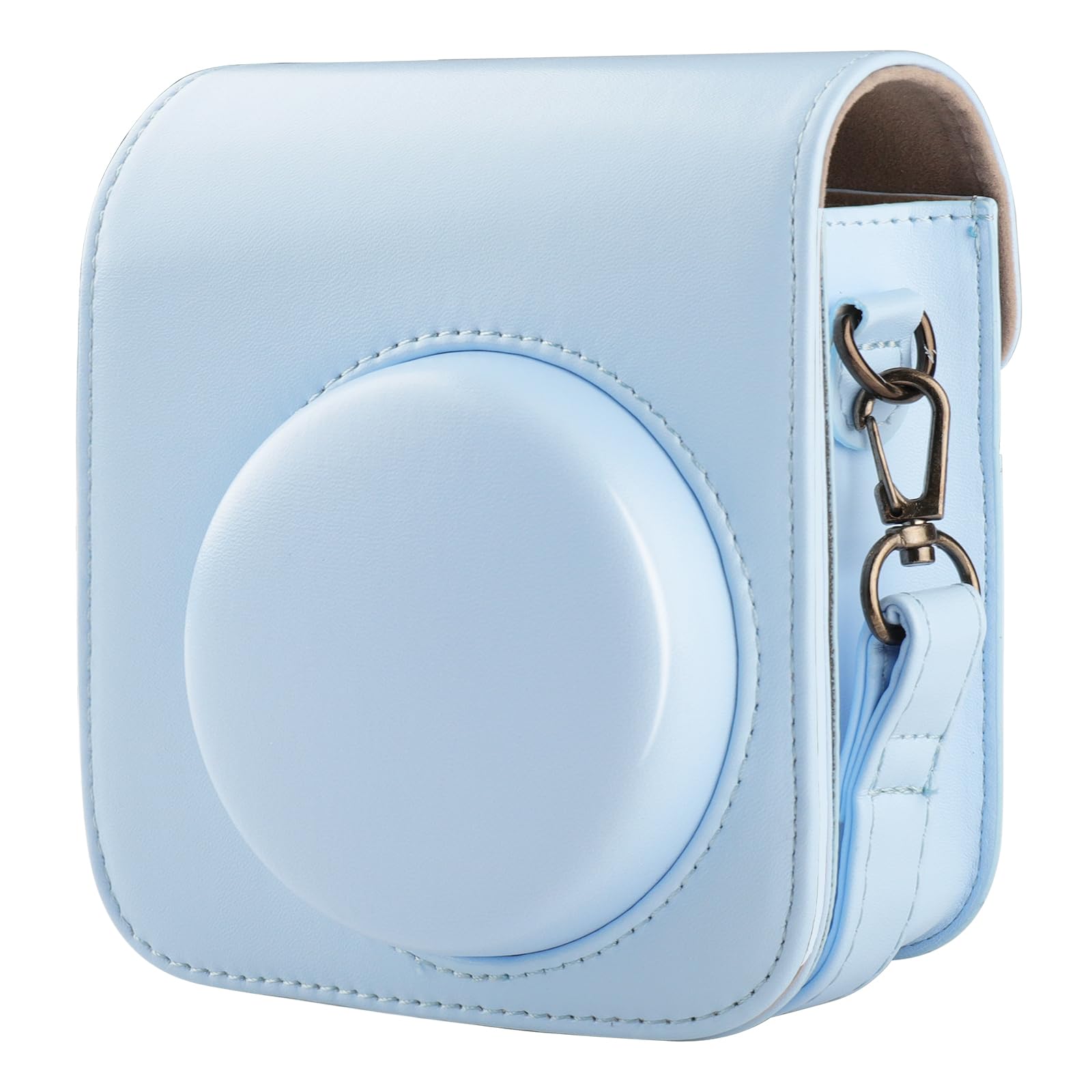 Custodia per Fotocamera Fujifilm Mini 12 in Pelle PU Compatibile Instax Mini, Cielo Blu