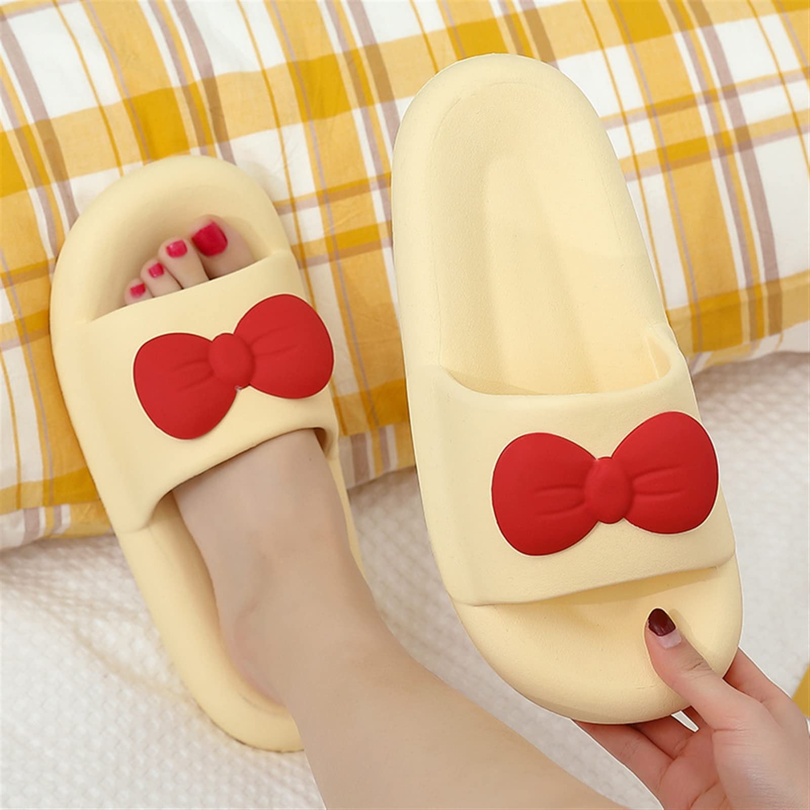 Pantuflas para mujer, plataforma gruesa, para baño, suela suave, para interiores, chanclas para el hogar