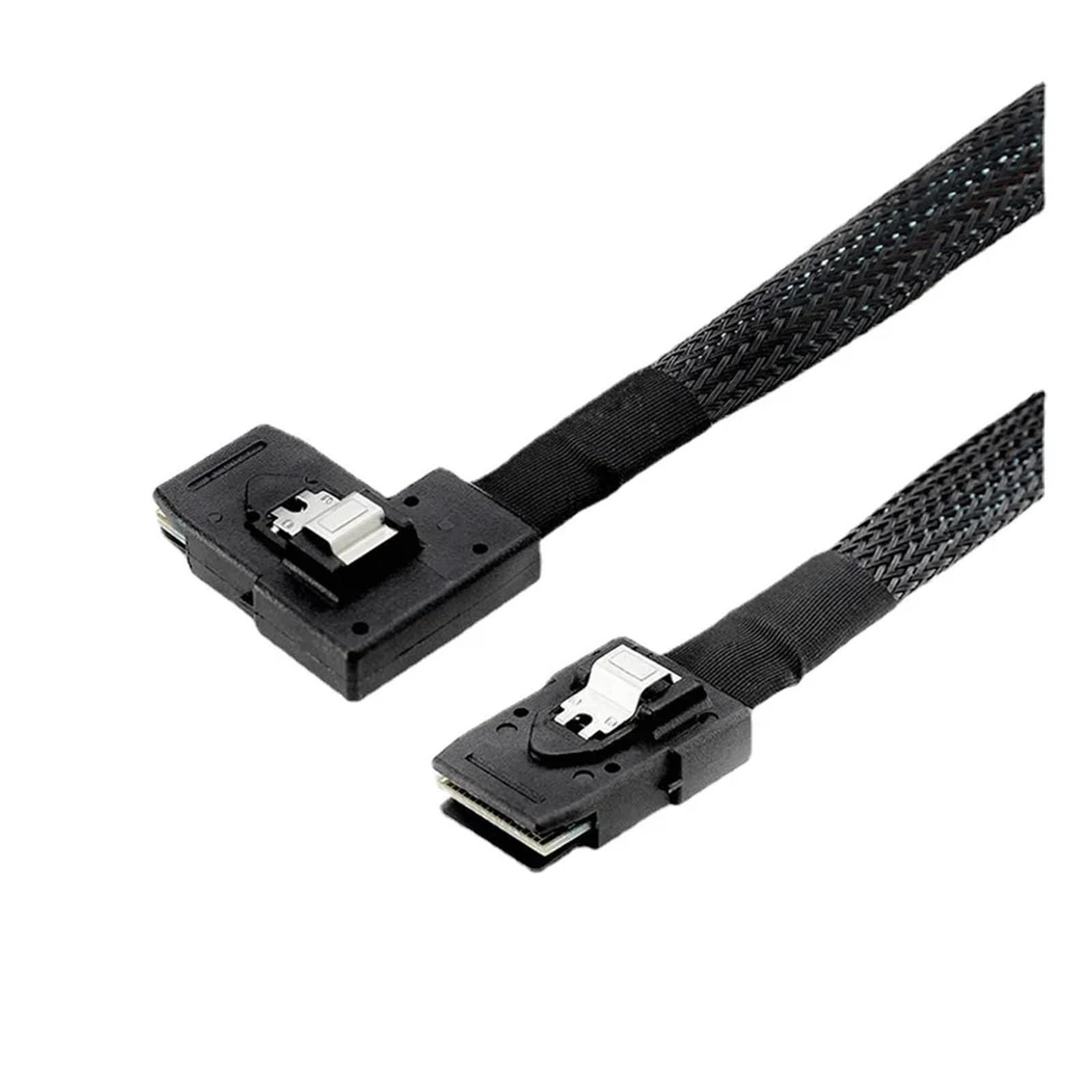 Ultra cienki płaski kątowy 90 stopni MI NI S*A*S 36-pinowy SFF-8087 do 8087 kabel Data Ra*/id 80 cm (0,5 m, lewy kąt)