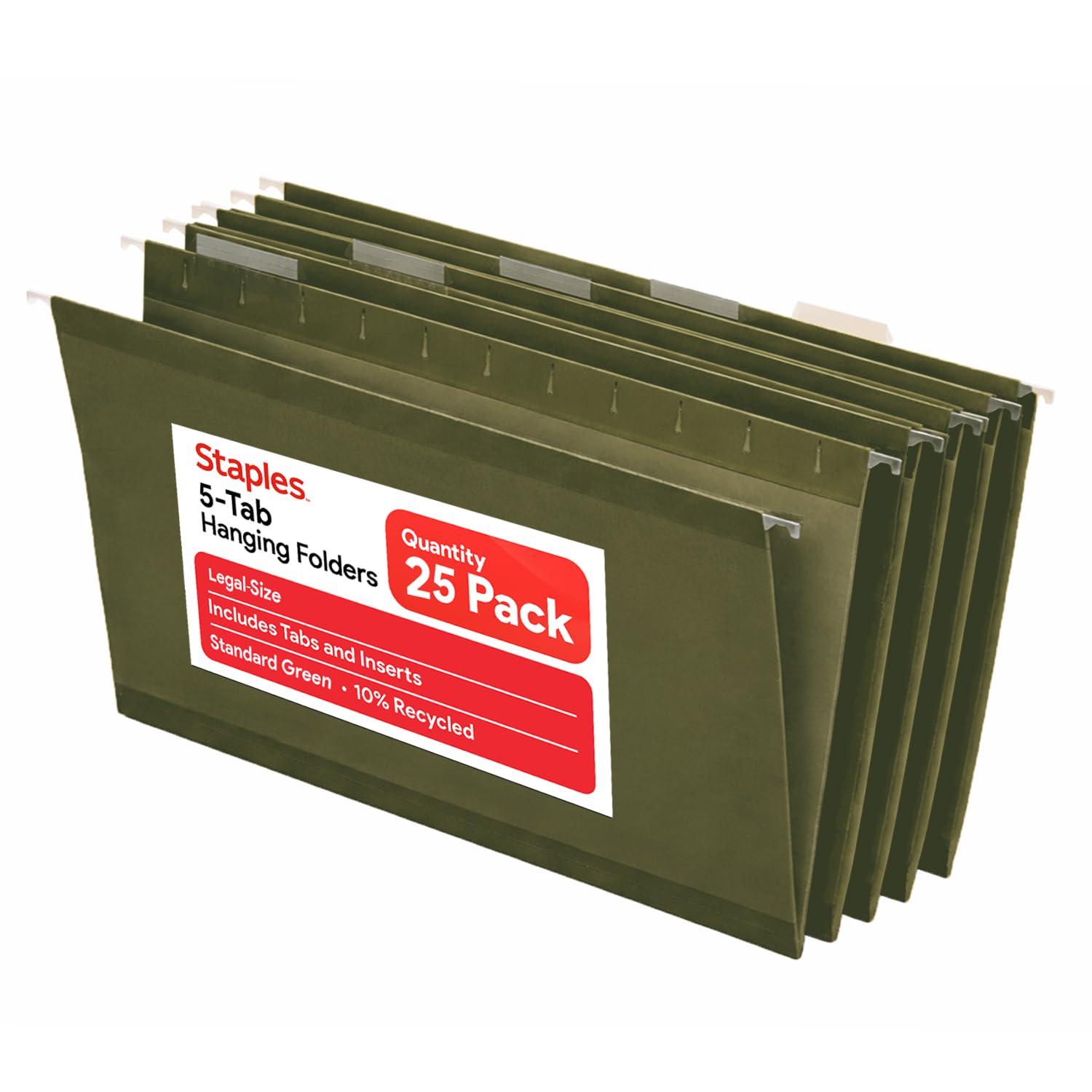 Amazon.com : Staples Hanging File Folders, Legal Size, Straight