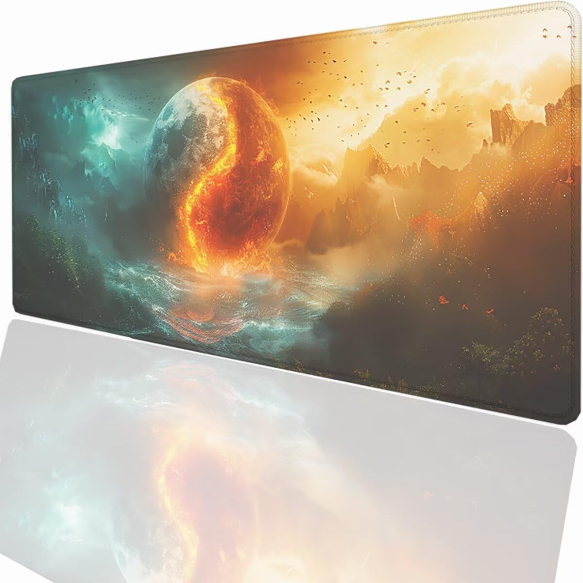 Tappetino per Mouse Gaming XXL 1200x600x3mm– Ufficio Mousepad Grande – Migliora la Velocità e la Precisione Tenuta Stabile Sottomano per Ufficio e Casa Accessori Scrivania Paesaggio PjY15705 N-U