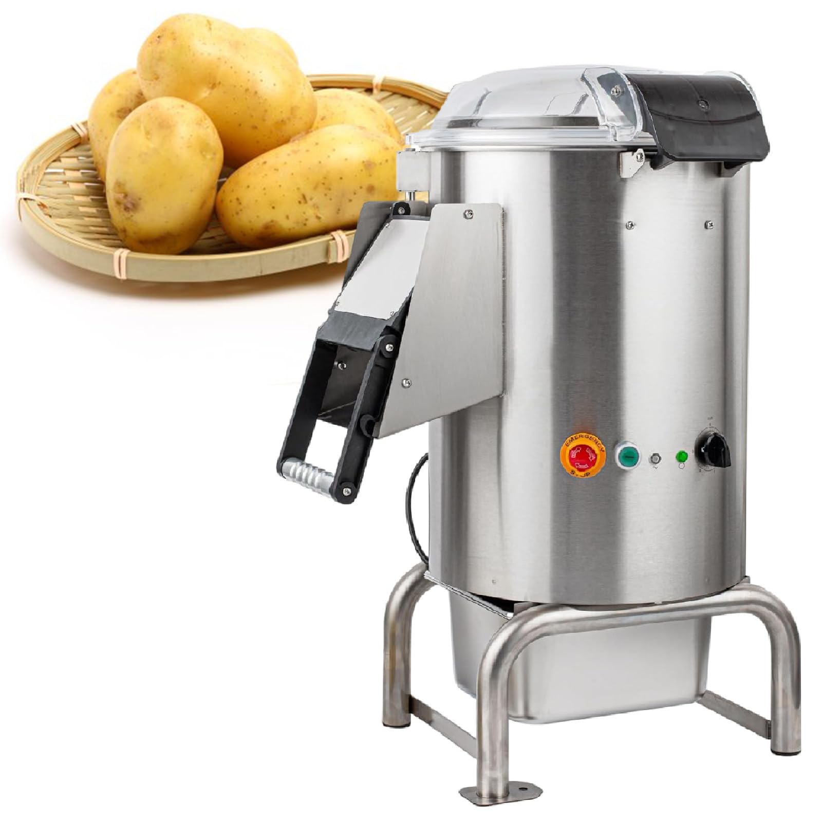 Gykozy Electric Potato Peeler, Multi-Functional Kitchen Machine, Stainless Steel, Table Standing Design, Ideals For Fruits And Vegetables