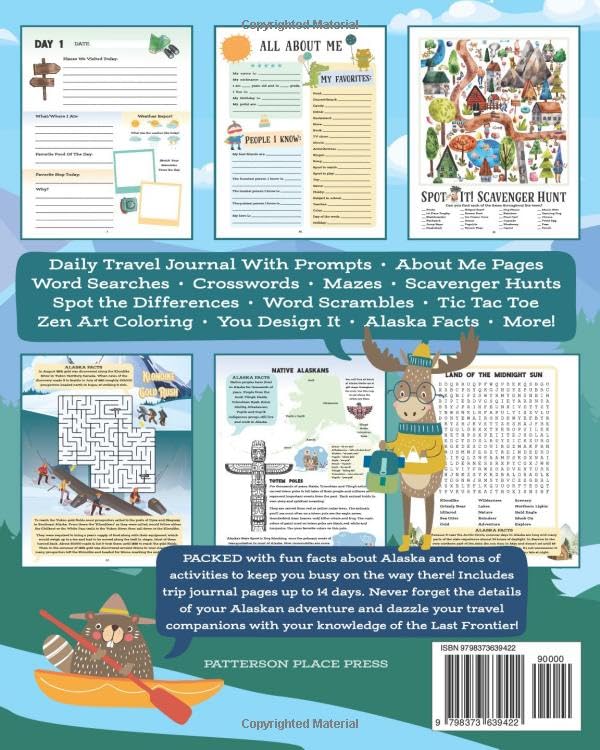 Alaskan Adventure: Alaska Activity Book & Travel Journal for Kids Ages 9-12 - Image 2