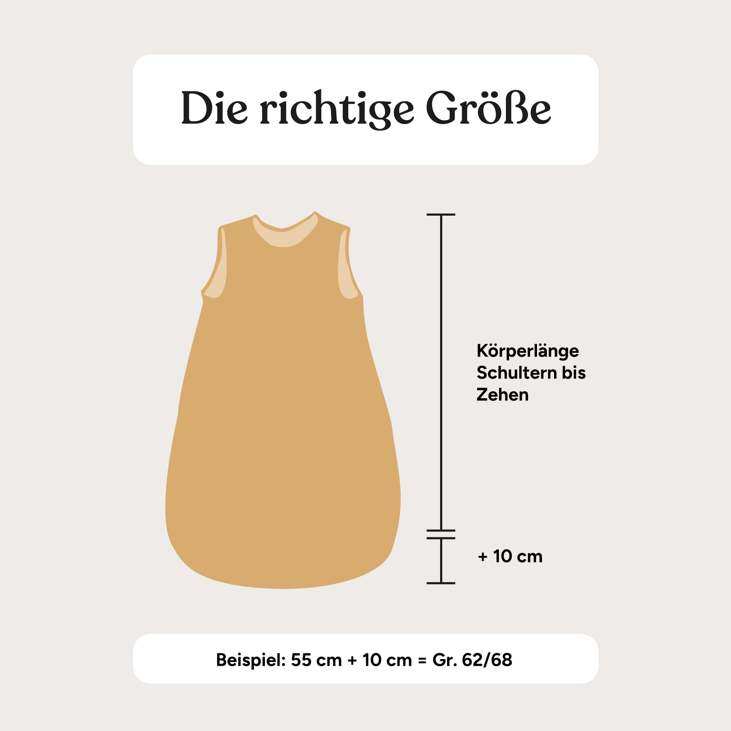 Ehrenkind® Baby Sommerschlafsack Rund Musselin | aus weicher OEKO-TEX zertifizierter Bio-Baumwolle | Sommer Baby Schlafsack Baby 1 TOG Gr. 50/56 Natur-Graue Tropfen