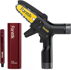 Fanttik F2 Master Mini Cordless Rotary Tool Kit 4V & Fanttik TurboLite W10 APEX External Rotor Brushless Motor Mini Chainsaw Cordless with 3 Speed Adjustment