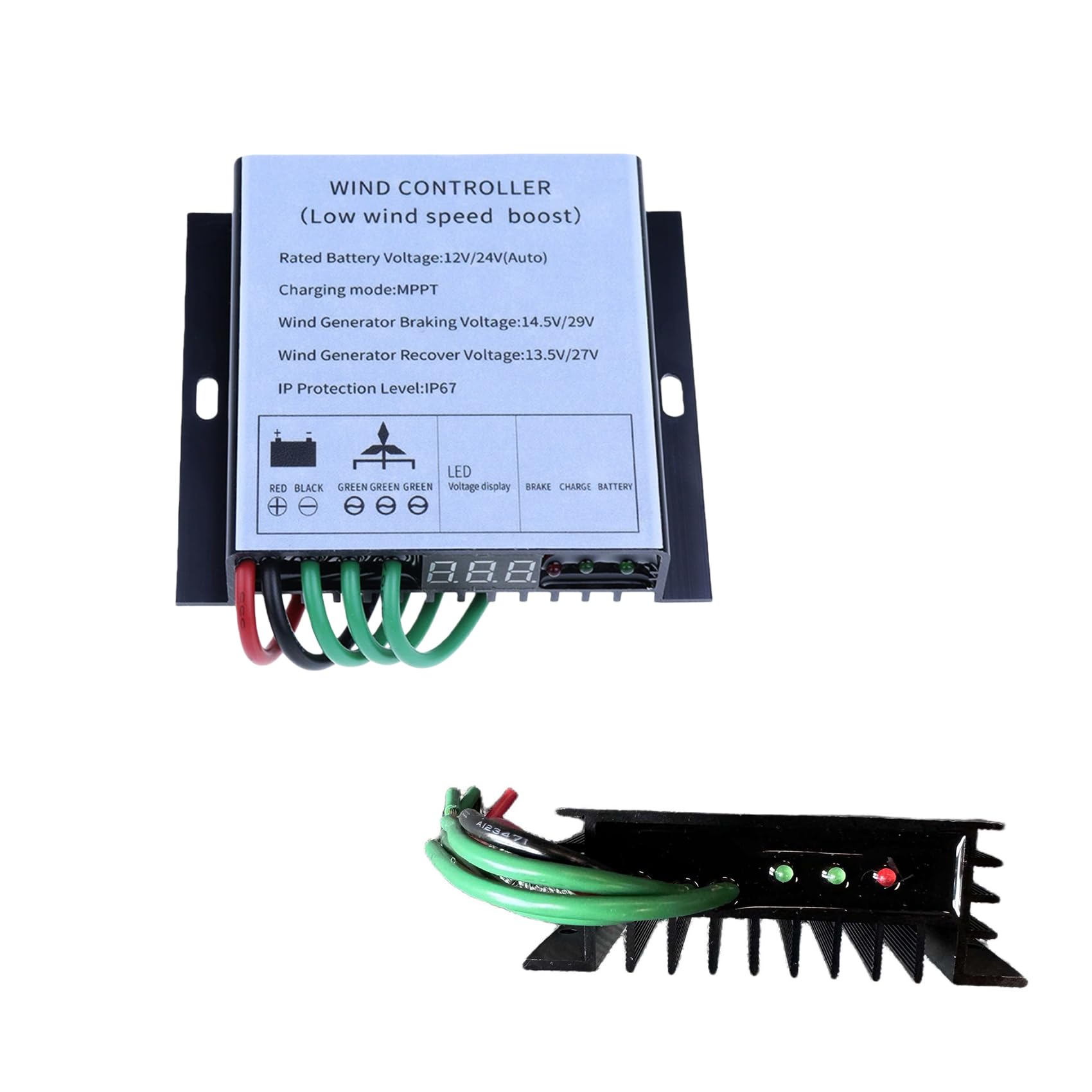 HYZHANHONG 12V 24V 48V 220V Portable Wind Turbine MPPT Regulator