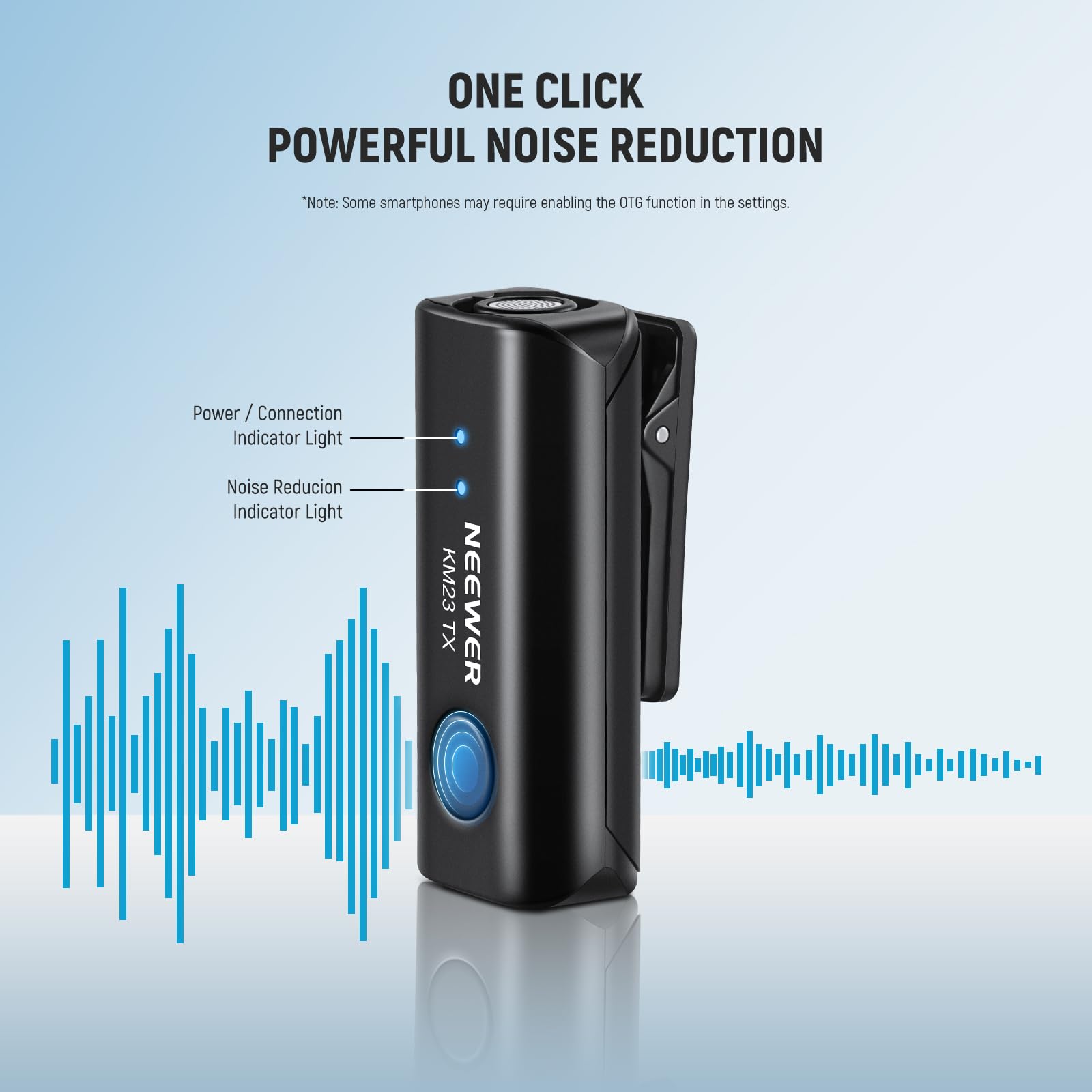 Neewer Kit Microfono Lavalier Wireless per USB C, Microfoni a Condensatore Omnidirezionali Compatibili con iPhone 15 Samsung Android Phone, Mini Lav Mic Anti Rumore per Vlogging Streaming Live, KM23