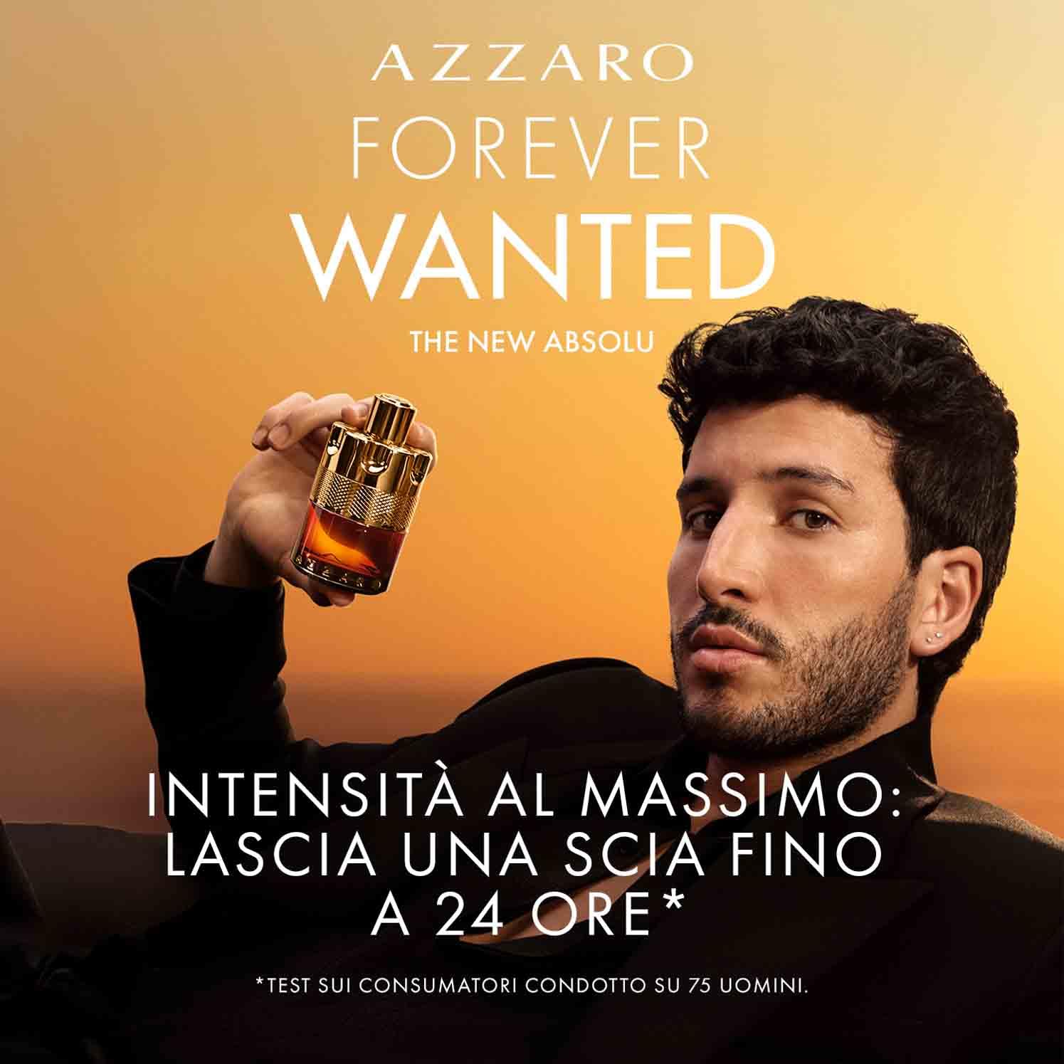 Azzaro Forever Wanted Absolu Profumo Uomo, Fragranza Maschile Intensa, Sofisticata e Sensuale, Note Ambrate e Legnose, Con Incenso Vibrante, Vaniglia Calda e Whisky, A Lunga Durata